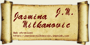 Jasmina Milkanović vizit kartica